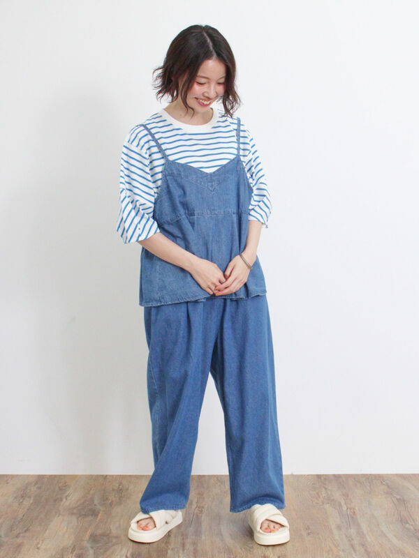 デニム/ツイルビスチェ（アウター/ベスト）【セール】｜Samansa Mos2