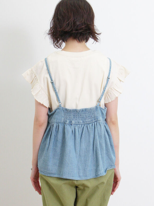 デニム/ツイルビスチェ（アウター/ベスト）【セール】｜Samansa Mos2