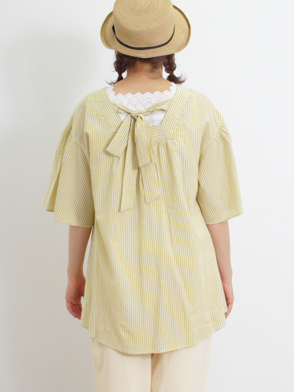 バックリボンフレアスリーブブラウス（トップス/シャツ・ブラウス