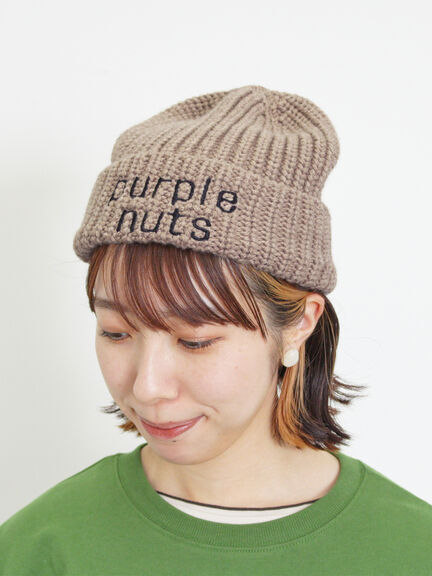 【消臭効果】ロゴ刺繍ニット帽（オフホワイト/モカ）｜Samansa Mos2（サマンサ モスモス）通販
