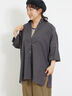 【イージーケア・接触冷感】シャツチュニック（チャコールグレー/ベージュ/イエロー/ブルー）｜Samansa Mos2（サマンサ モスモス）通販
