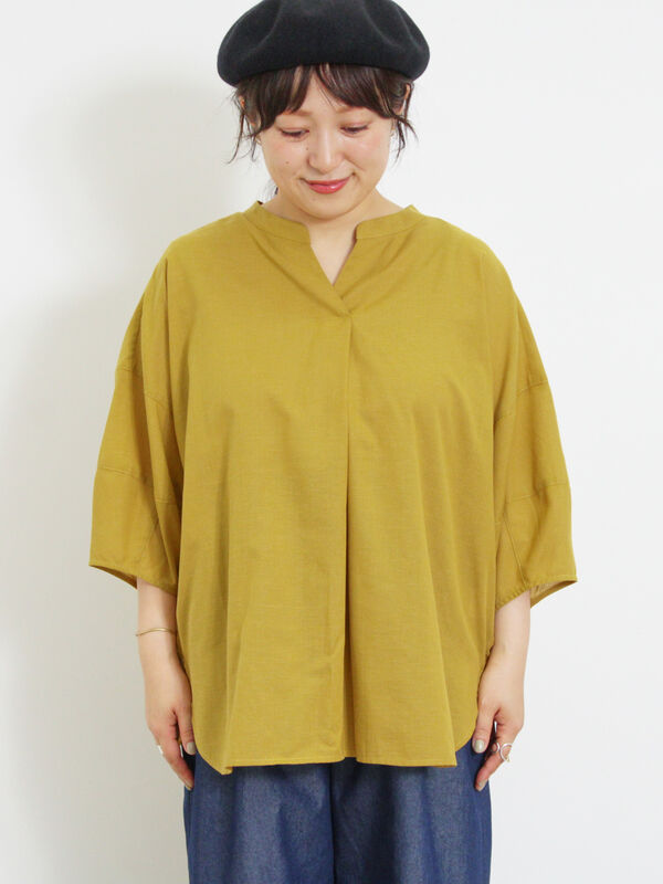 ホウズキ イージーケア・接触冷感】スキッパーブラウス（トップス/シャツ