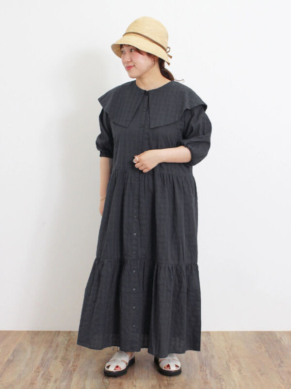 セーラー襟ティアードワンピース（ワンピース/ワンピース