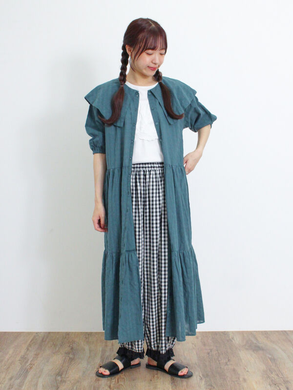 セーラー襟ティアードワンピース（ワンピース/ワンピース