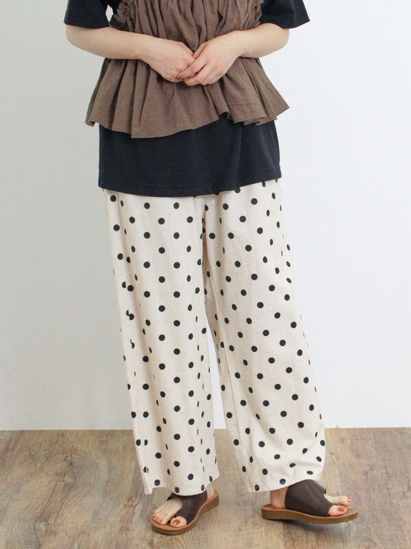 【新品】BOUTIQUEMOSCHINO モスキーノ リネン パンツ リネン混柄アソートイージーパンツ（ボトムス/パンツ）【セール