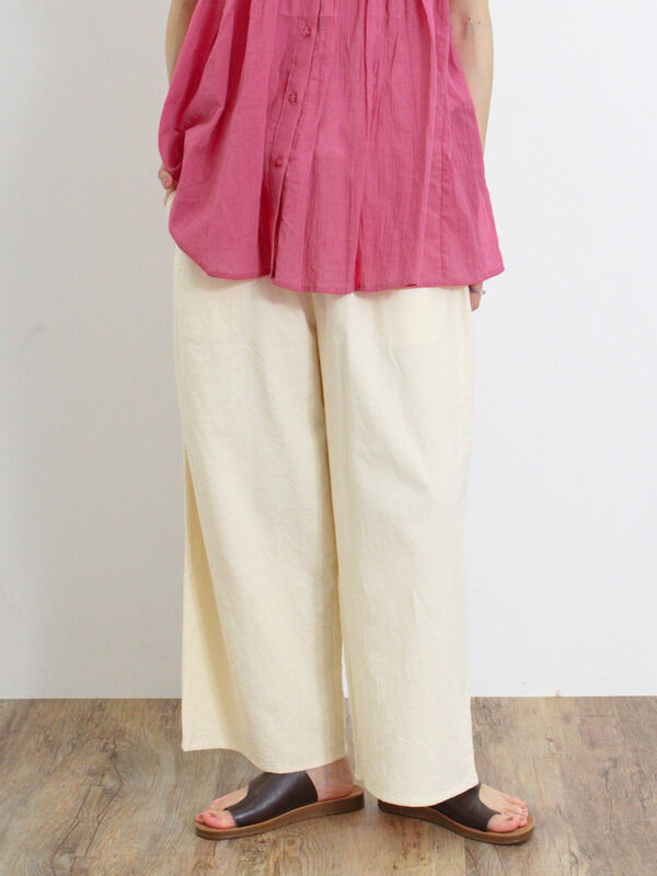 リネン混柄アソートイージーパンツ（ボトムス/パンツ）【セール