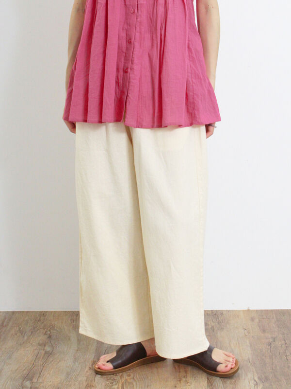 リネン混柄アソートイージーパンツ（ボトムス/パンツ）【セール