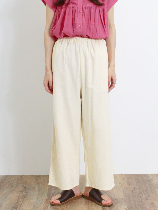 リネン混柄アソートイージーパンツ（ボトムス/パンツ）【セール