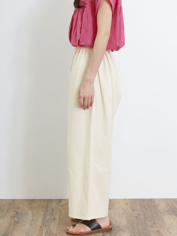 リネン混柄アソートイージーパンツ（ボトムス/パンツ）【セール