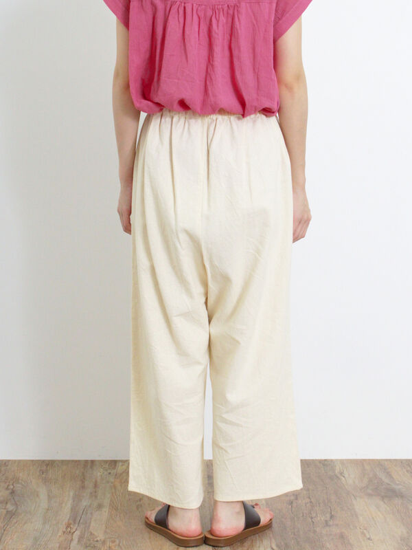 リネン混柄アソートイージーパンツ（ボトムス/パンツ）【セール