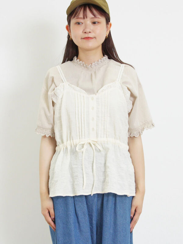 柄アソートレースキャミブラウス（トップス/シャツ・ブラウス