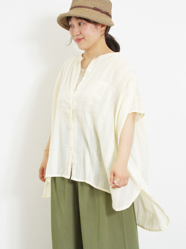 インド楊柳花柄ジャカードチュニック（トップス/シャツ・ブラウス