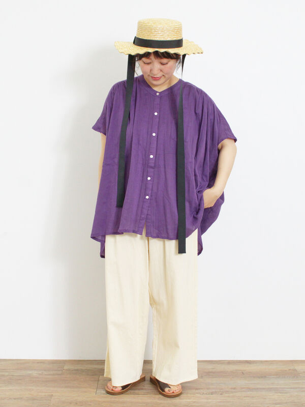 インド楊柳花柄ジャカードチュニック（トップス/シャツ・ブラウス