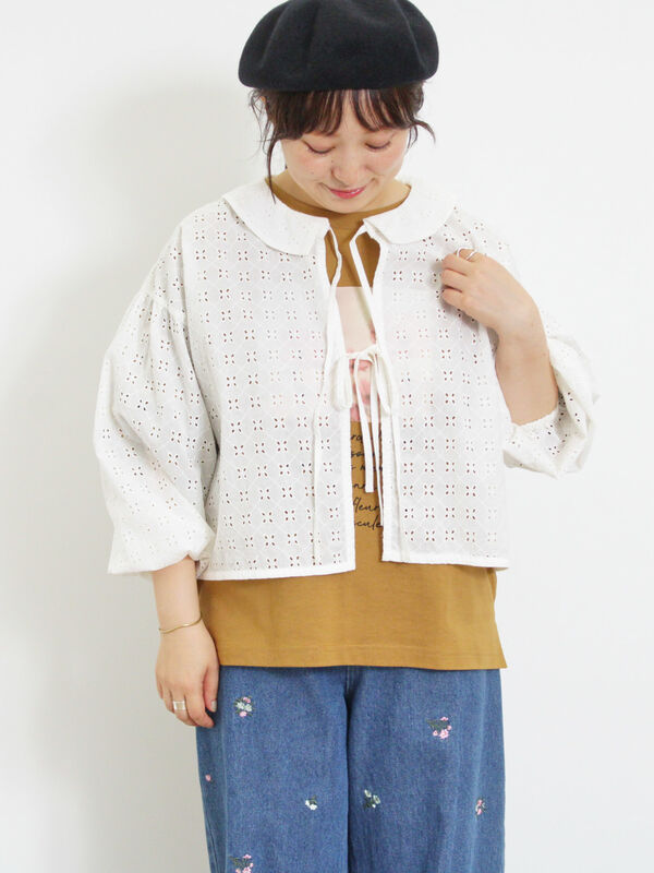 オーバーレース刺繍ブラウス（トップス/シャツ・ブラウス