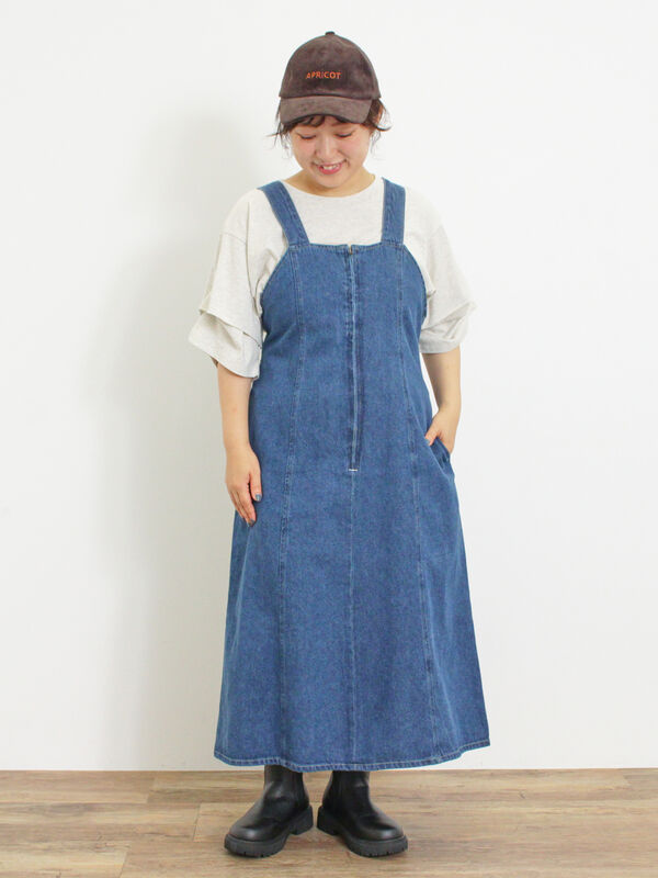 デニムジップジャンスカ（ワンピース/ワンピース）【セール】｜Samansa