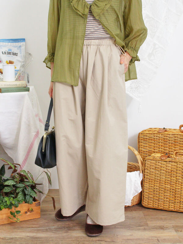 ドローコードデザインワイドパンツ（ボトムス/パンツ）【セール