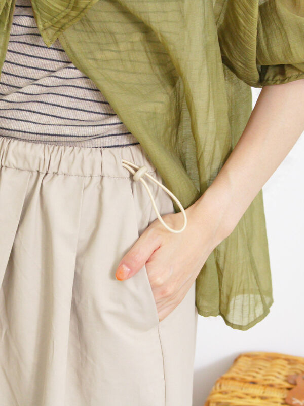 ドローコードデザインワイドパンツ（ボトムス/パンツ）【セール