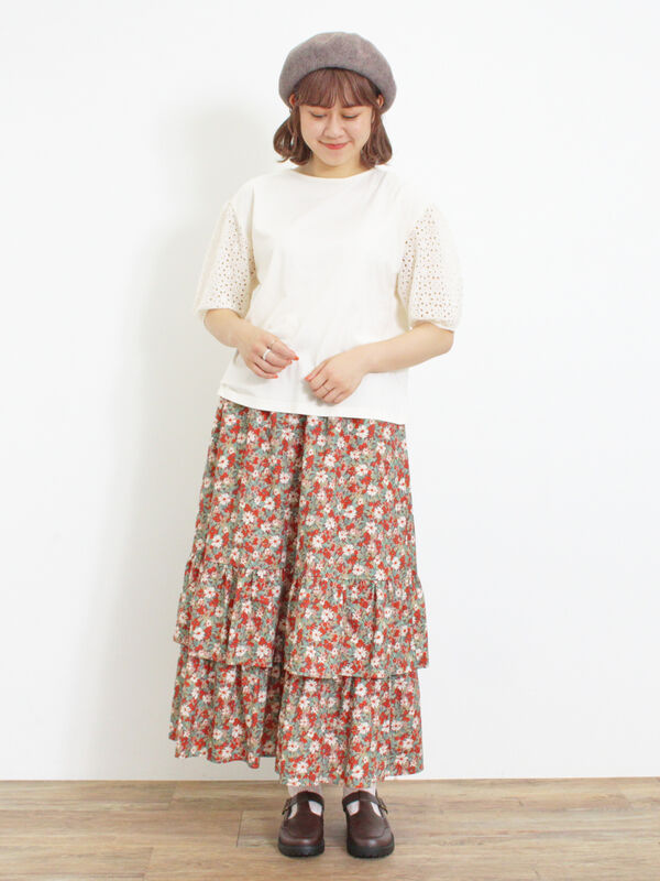 柄アソート裾重ねスカート（ボトムス/スカート）【セール】｜Samansa