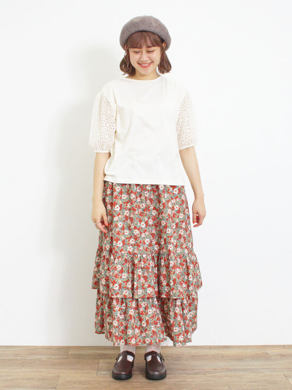 柄アソート裾重ねスカート（ボトムス/スカート）【セール】｜Samansa