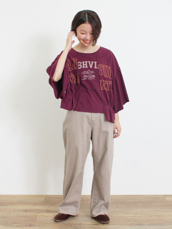 切替ロゴTシャツ（トップス/Tシャツ）【セール】｜Samansa Mos2