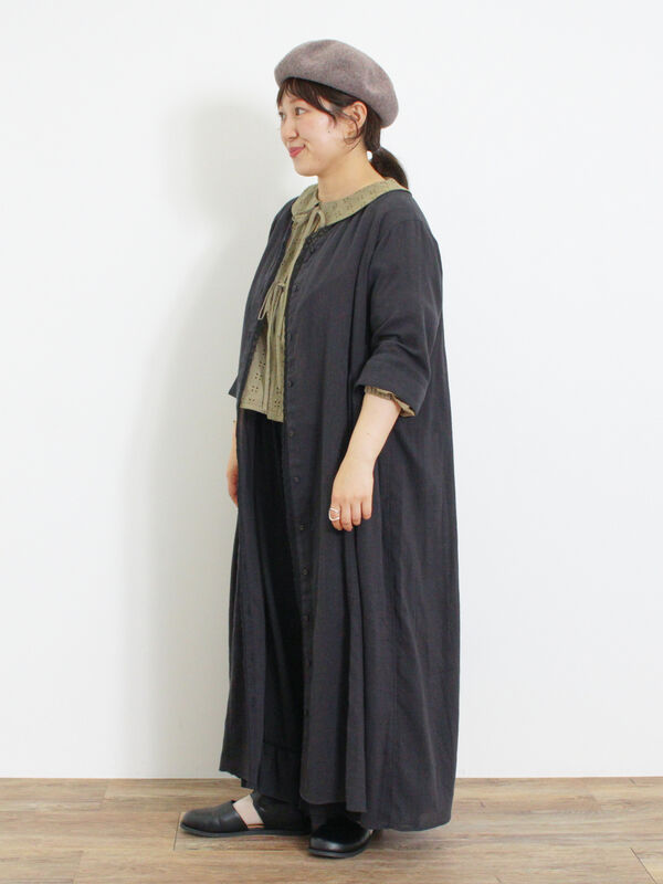 新品　SM2☆チャコール／レース羽織りワンピース Samansa Mos2（サマンサ モスモス）の「レース羽織りワンピース