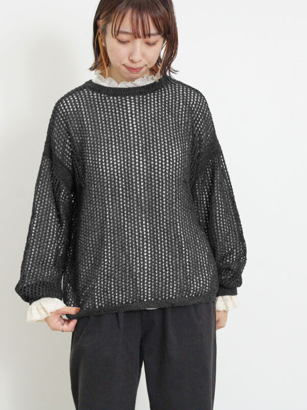 透かし柄前後2WAYニット（トップス/ニット・セーター）【セール