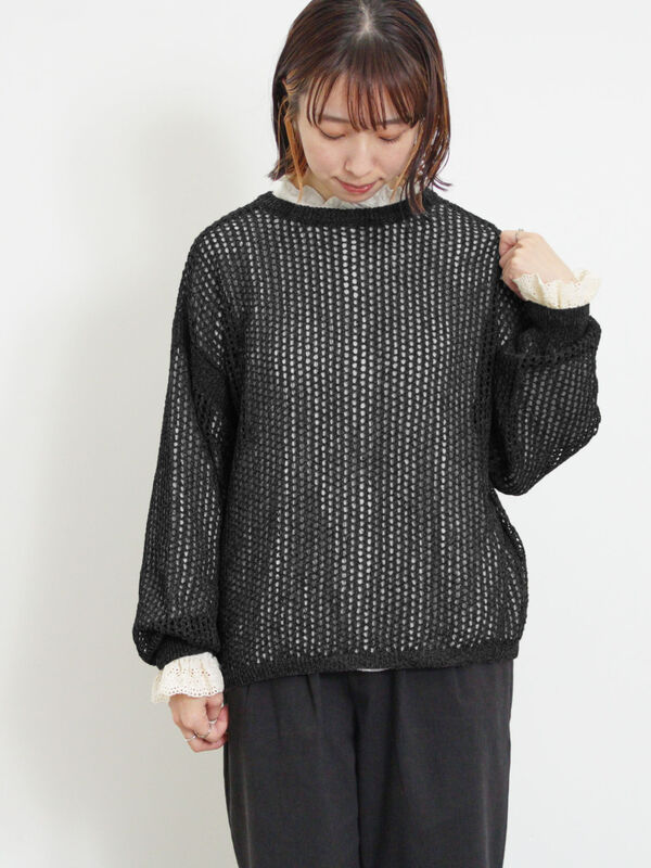 透かし柄前後2WAYニット（トップス/ニット・セーター）【セール