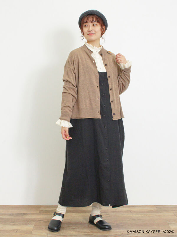 MAISON KAYSER】ブローチ付ニットカーディガン（トップス/カーディガン