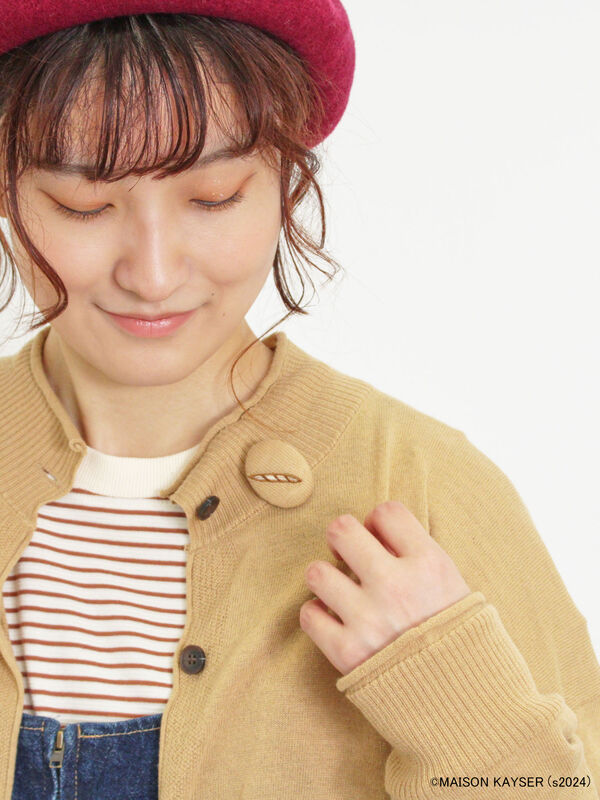 MAISON KAYSER】ブローチ付ニットカーディガン（トップス/カーディガン