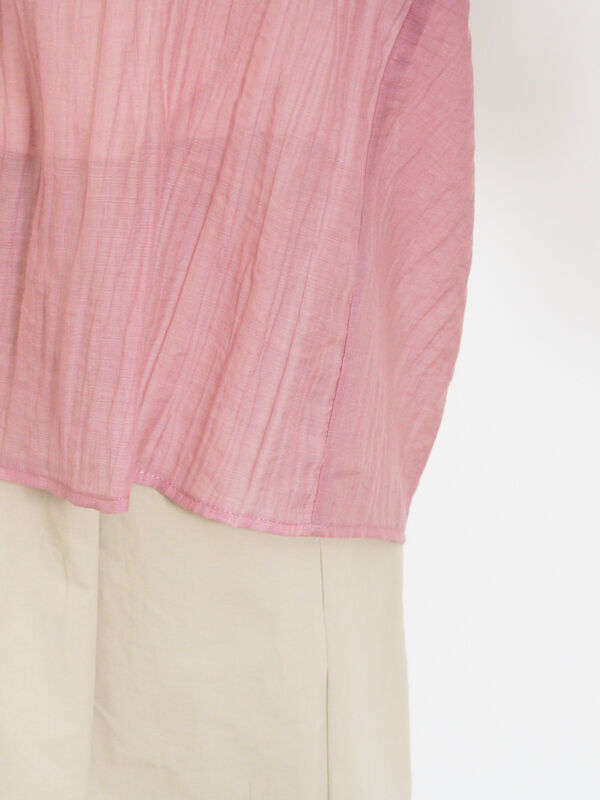 セルロースナイロンシアーフリルブラウス（トップス/シャツ・ブラウス