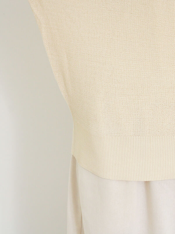 接触冷感】畦編みニットカーディガン（トップス/カーディガン