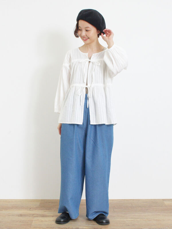 ◎リボンフレアブラウス（トップス/シャツ・ブラウス）【セール