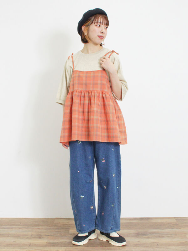 チェック柄キャミブラウス（トップス/シャツ・ブラウス）【セール