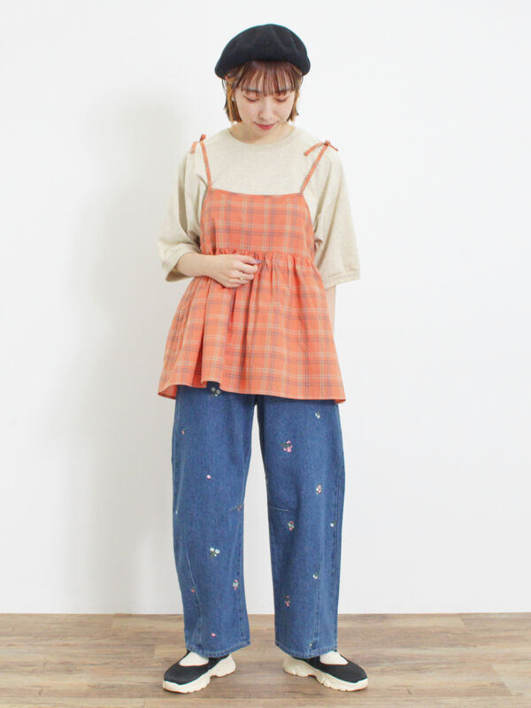 チェック柄キャミブラウス（トップス/シャツ・ブラウス）【セール