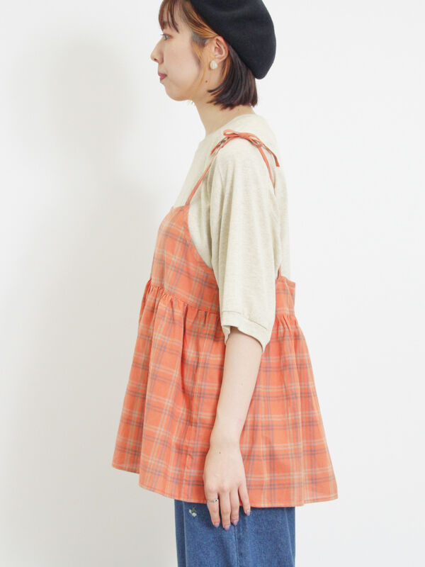 チェック柄キャミブラウス（トップス/シャツ・ブラウス）【セール