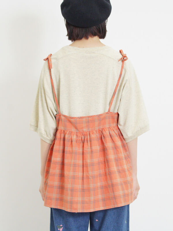 チェック柄キャミブラウス（トップス/シャツ・ブラウス）【セール