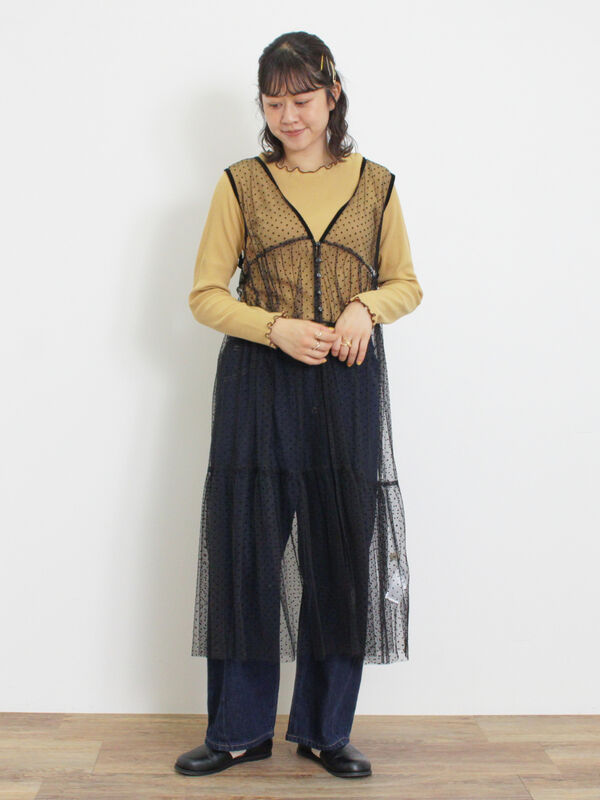 チュール前後2WAYワンピース（ワンピース/ワンピース）【セール