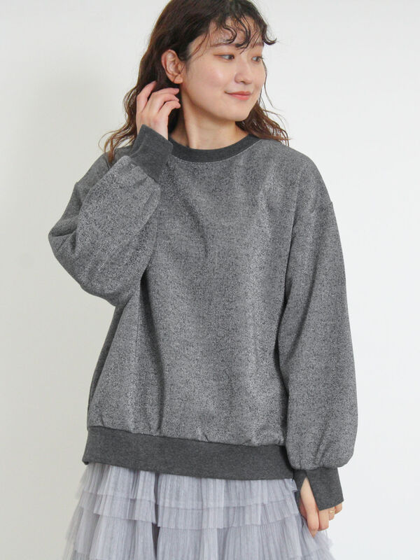 ラメ裏毛スウェット（トップス/カットソー）【セール】｜Samansa Mos2