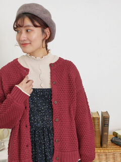 doublet ペンギン刺繍 赤 ニットカーディガン doublet ペンギン刺繍 赤 ニットカーディガン