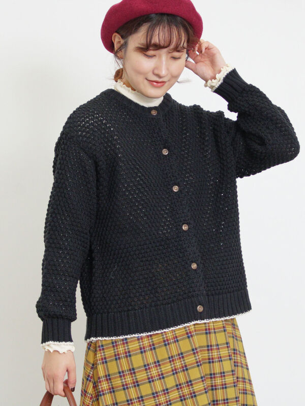 ラーベン編み前後2WAYニット（トップス/カーディガン）【セール