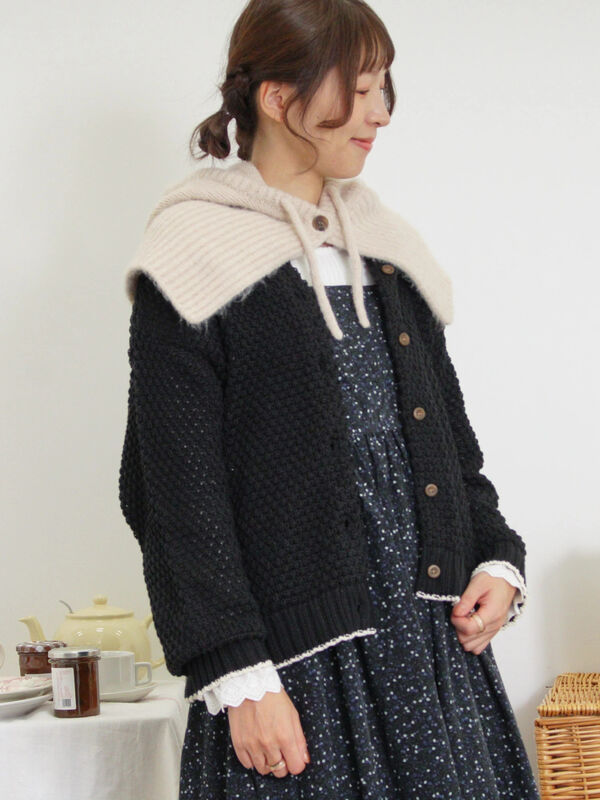 ラーベン編み前後2WAYニット（トップス/カーディガン）【セール
