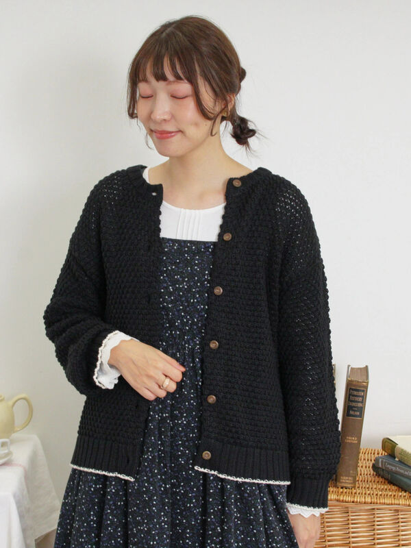 ラーベン編み前後2WAYニット（トップス/カーディガン）【セール