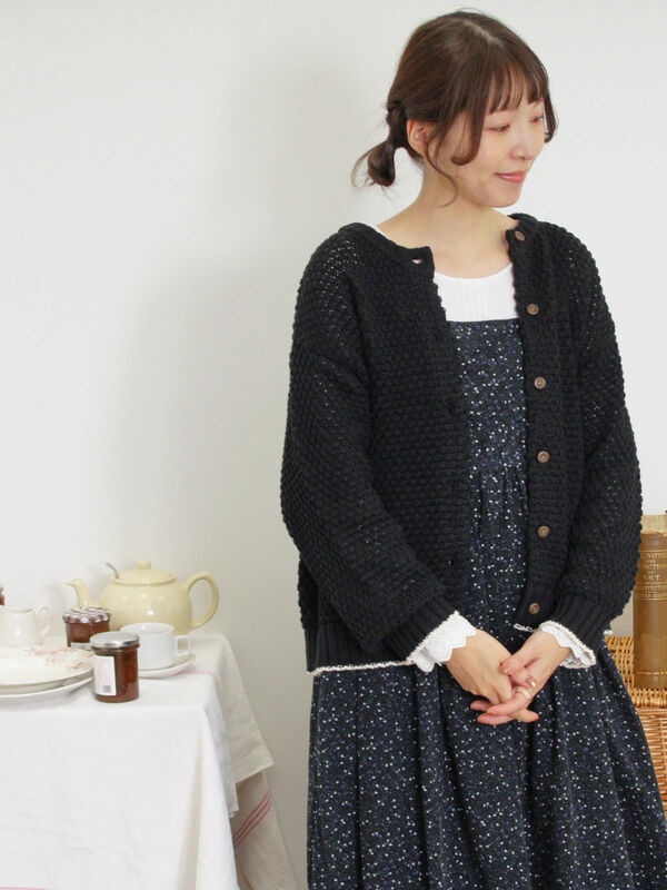 ラーベン編み前後2WAYニット（トップス/カーディガン）【セール