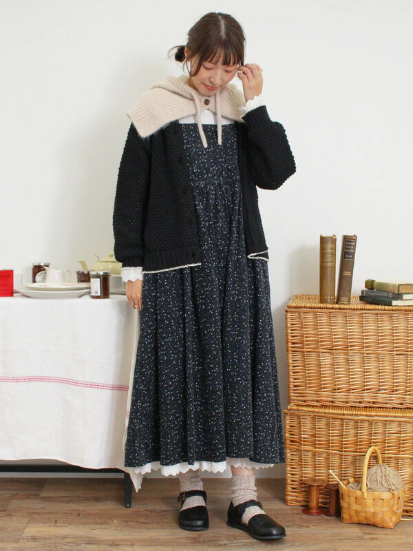 ラーベン編み前後2WAYニット（トップス/カーディガン）【セール