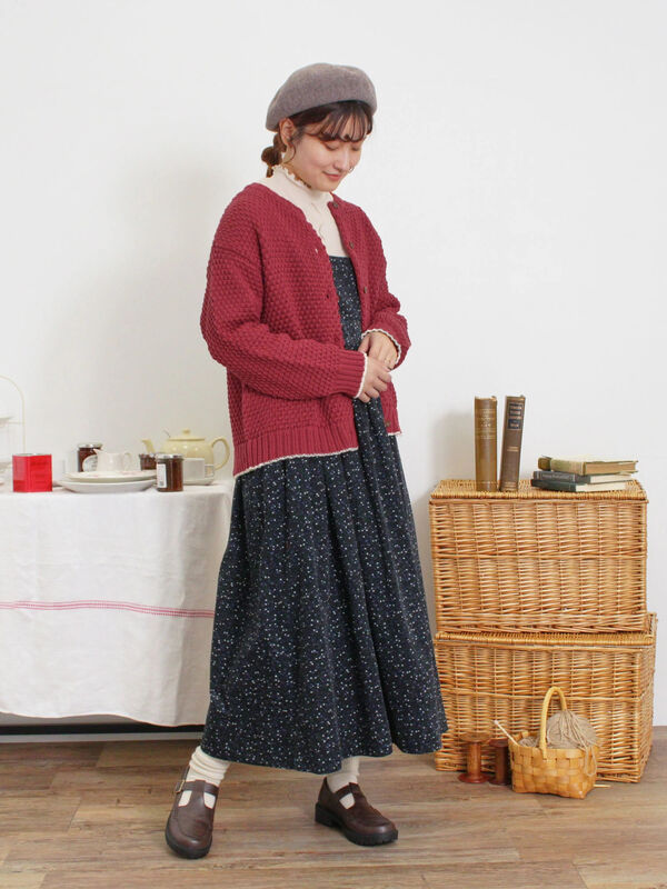 ラーベン編み前後2WAYニット（トップス/カーディガン）【セール