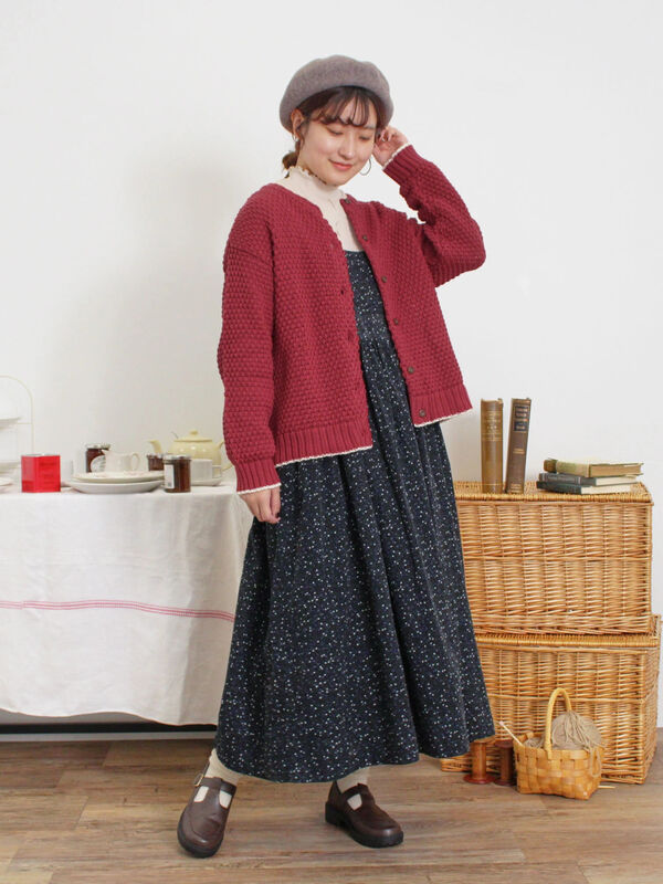 ラーベン編み前後2WAYニット（トップス/カーディガン）【セール