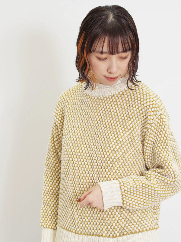 美品 St ANDREWS 2way ニット ライナー サイズL ラーベン編み前後2WAYニット（トップス/カーディガン）【セール