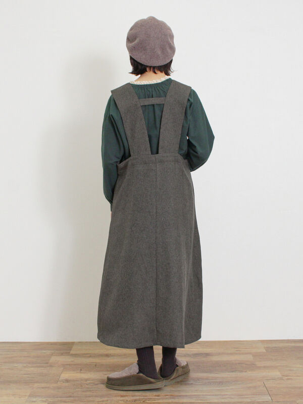 高校時代モカ　ssp 4枚セット セール】 前タックジャンパースカート（チャコールグレー/ブラウン