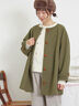 ウーリーライクミドル丈クルーネックコート（チャコールグレー/イエロー/カーキ/ブルー/キナリ）｜Samansa Mos2（サマンサ モスモス）通販