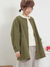 ウーリーライクミドル丈クルーネックコート（チャコールグレー/イエロー/カーキ/ブルー/キナリ）｜Samansa Mos2（サマンサ モスモス）通販